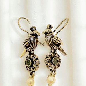 Twin Parrot Boho Jhumkis