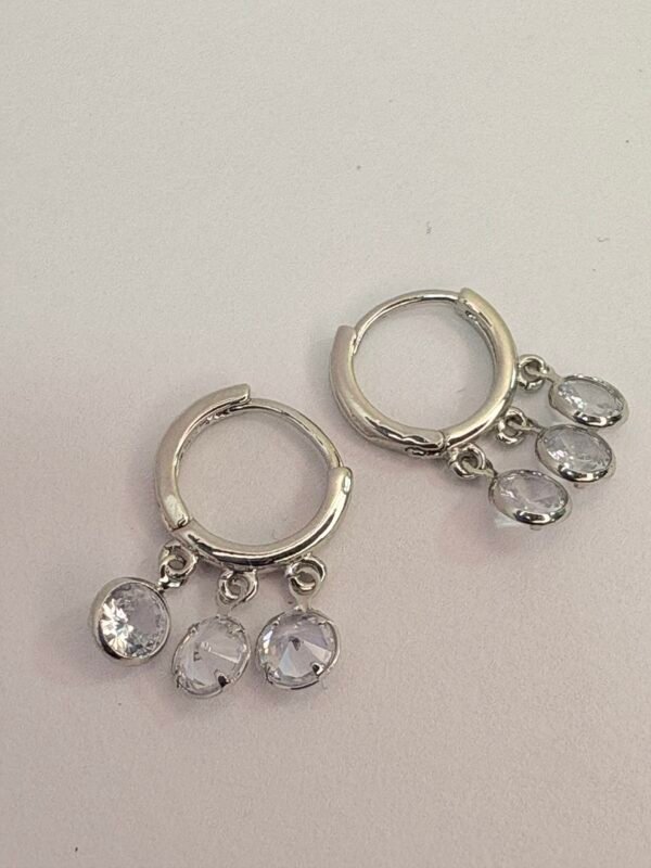 Crystal Drop Huggie Hoops