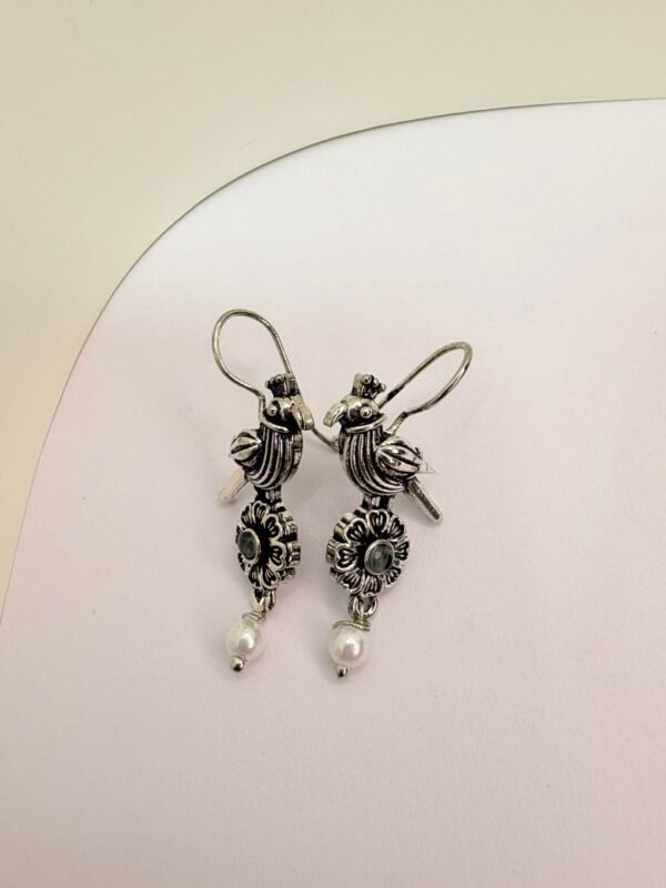 Twin Parrot Boho Jhumkis