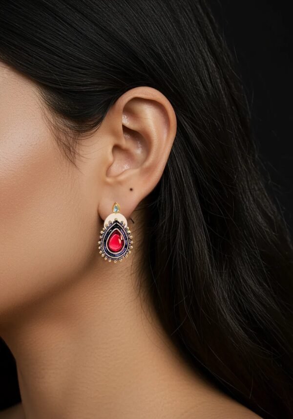Royal Red Chand Teardrops